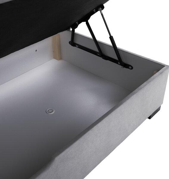 KONDELA Boxspring ágy, 180x200, szürke, APRIL