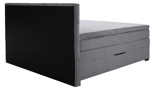 KONDELA Boxspring ágy, 180x200, szürke, APRIL