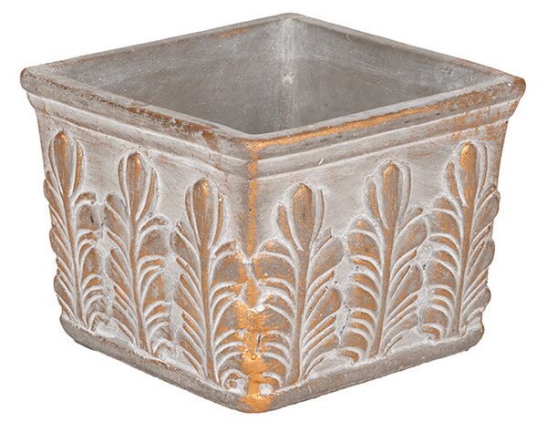Amber Cement Kockakaspó Szürke-Arany 11,5x11,5x9cm