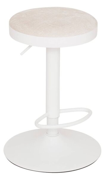 Bárszék velúr - fém, állítható 60-76 cm bézs, fehér - BOUTON