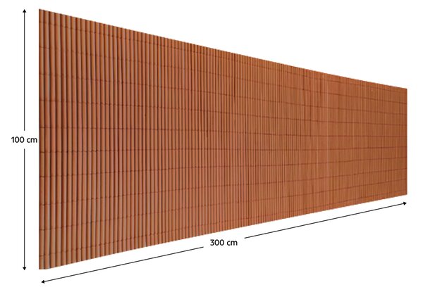 KONDELA Kerti térelválasztó, barna, 300x100 cm, ABEO