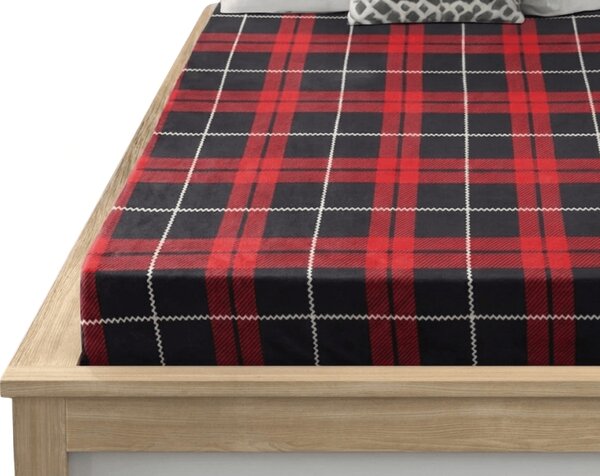 Mikroszálas lepedő ALBURY piros 90x200 cm