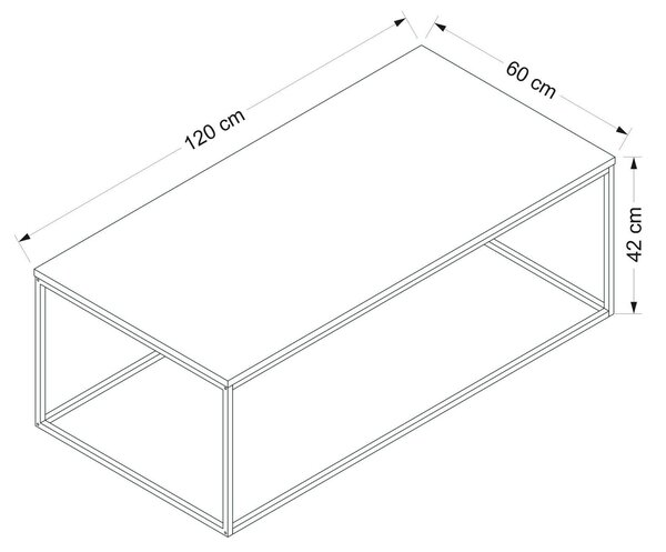 Hanah Home dohányzóasztal Walnut Tiger - diófa diófa