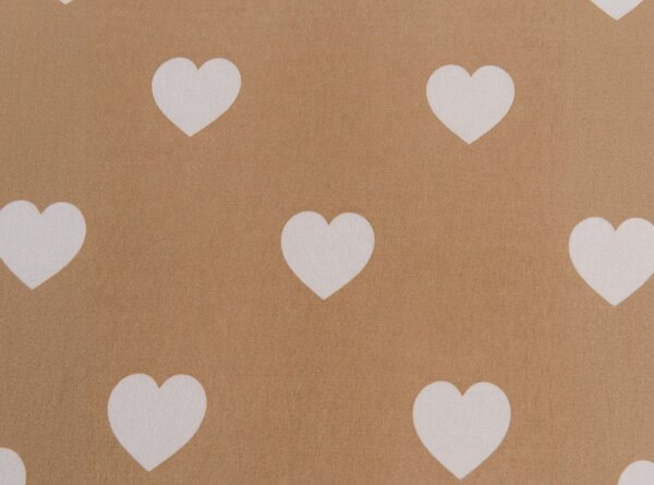 Mikroszálas lepedő CARAMHEART barna 90x200 cm