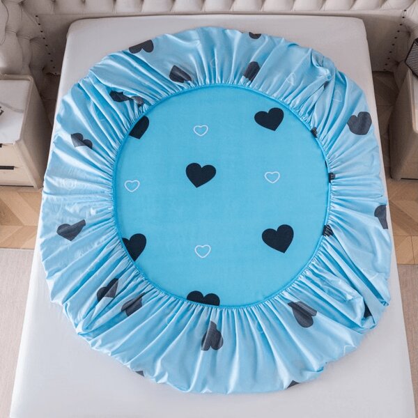 Mikroszálas gumis lepedő CORAZON kék 90x200 cm
