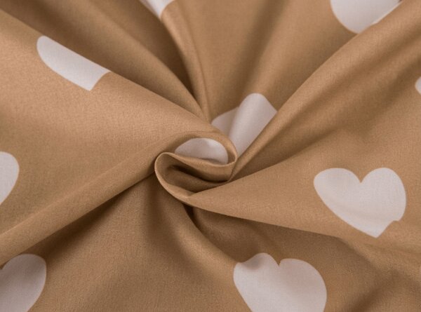 Mikroszálas lepedő CARAMHEART barna 90x200 cm