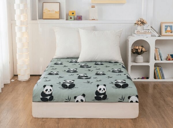 Mikroszálas lepedő PANDA RELAX mentás 90x200 cm