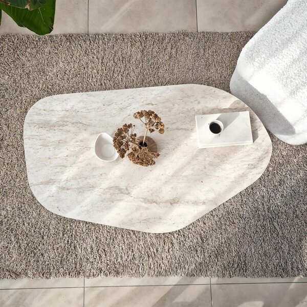 Hanah Home Dohányzóasztal Travertin kő - Travertin