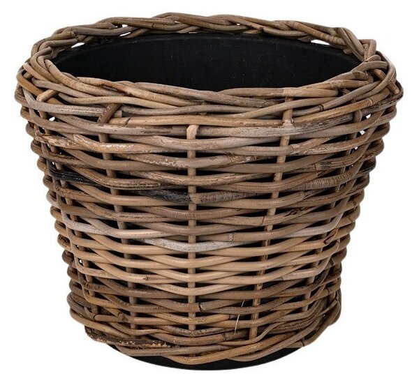 Drypot Hasított Rattan Kaspó Barna 36x28cm