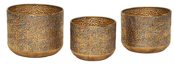 Hadad Classic Fém Kaspó Arany Szett 30,5x24-40x30cm S3