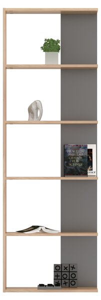 KONDELA Polcállvány, artisan tölgy/grafit, AGATIO