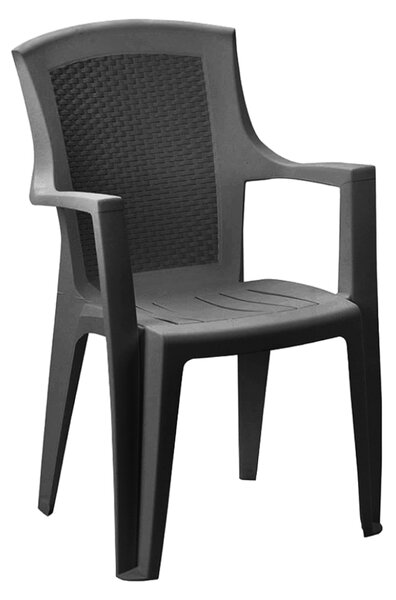 KONDELA Kerti rakásolható fotel, antracit, EDENIA