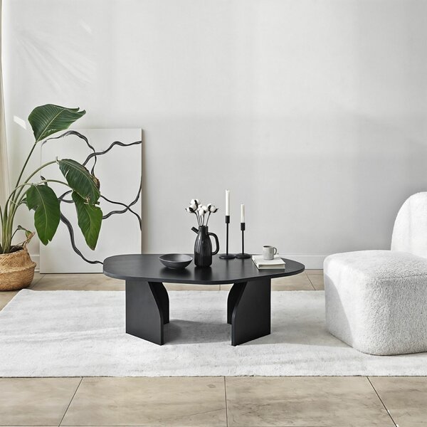 Hanah Home Coffee Table Black Rock - Fekete