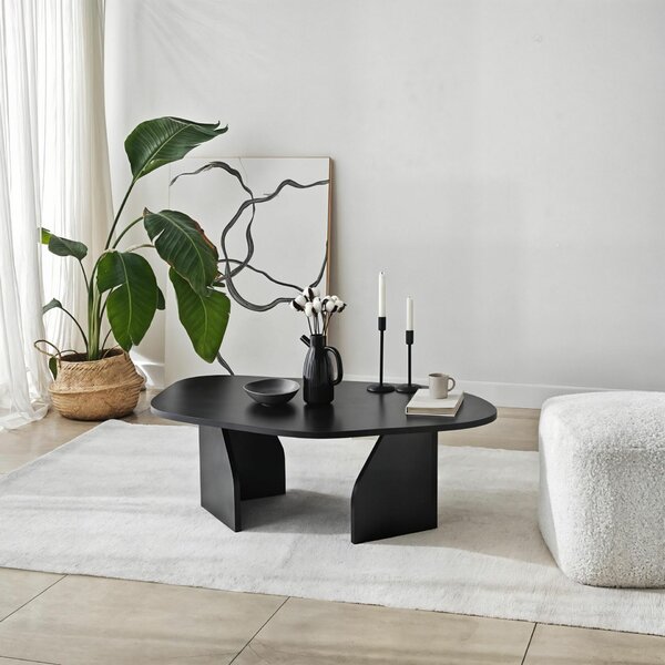 Hanah Home Coffee Table Black Rock - Fekete