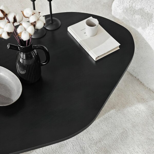 Hanah Home Coffee Table Black Rock - Fekete