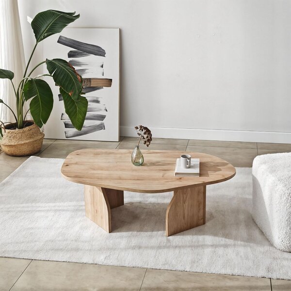 Hanah Home Coffee Table Sapphire Oak Rock - Sapphire Oak