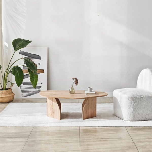 Hanah Home Coffee Table Sapphire Oak Rock - Sapphire Oak