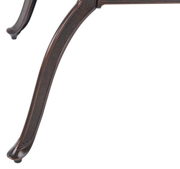 Kerti asztal SALENTO 102 cm 102 cm Fém Sötétbarna