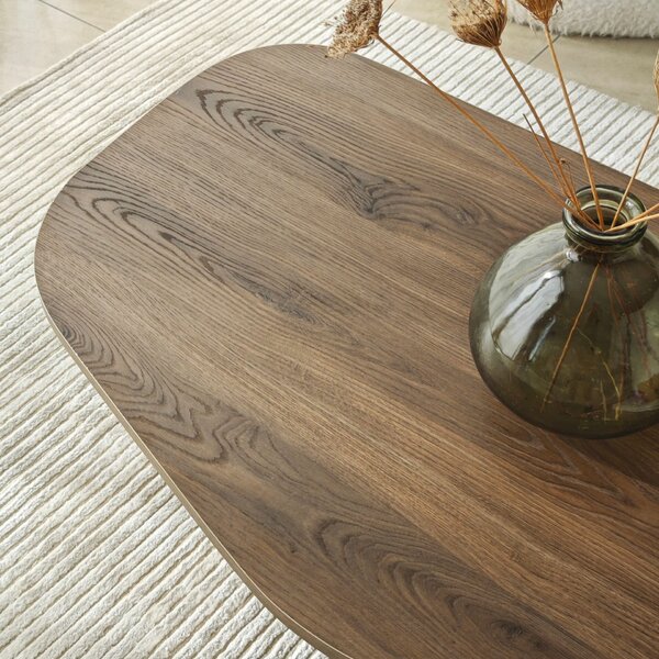 Hanah Home Coffee Table Walnut Rock - Walnut