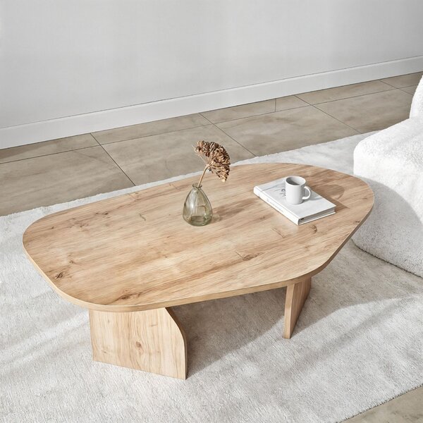 Hanah Home Coffee Table Sapphire Oak Rock - Sapphire Oak