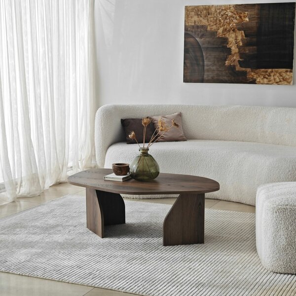 Hanah Home Coffee Table Walnut Rock - Walnut