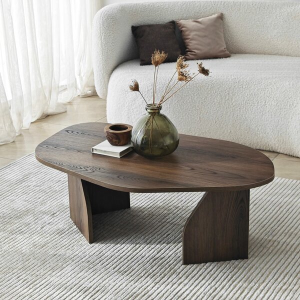 Hanah Home Coffee Table Walnut Rock - Walnut