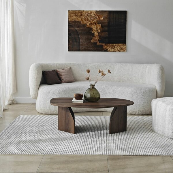 Hanah Home Coffee Table Walnut Rock - Walnut