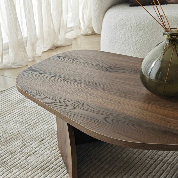 Hanah Home Coffee Table Walnut Rock - Walnut