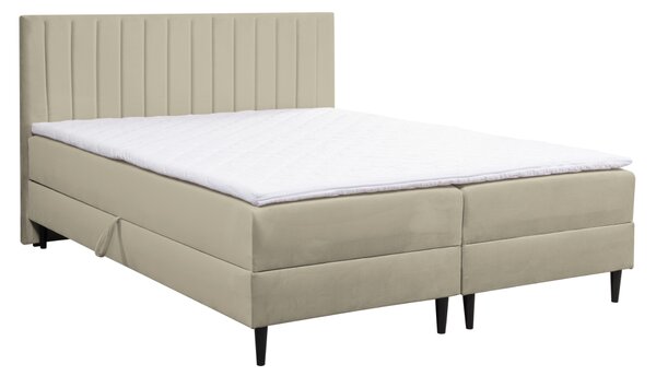 KONDELA Boxspring ágy, 160x200, bézs, VALENCI