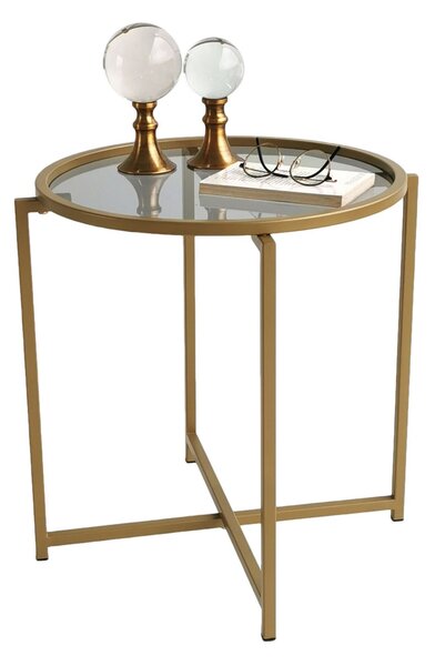 Hanah Home Coffee Table Gold Fume S407K - Gold