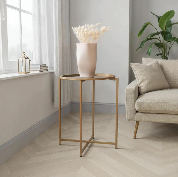 Hanah Home Coffee Table Gold Fume S407U - Gold