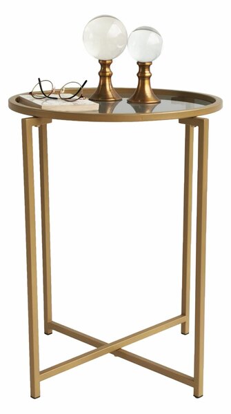 Hanah Home Coffee Table Gold Fume S407U - Gold
