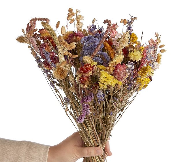 FLOWER MARKET szárított mezei virágcsokor, színes