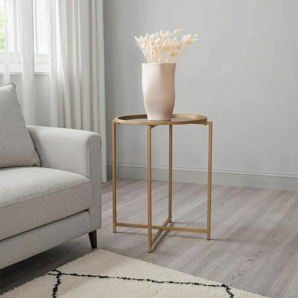 Hanah Home Coffee Table Gold Fume S407U - Gold