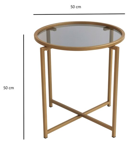 Hanah Home Coffee Table Gold Fume S407K - Gold