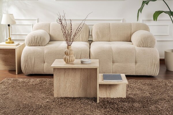 Hanah Home Travertine Harmony Dohányzóasztal - Travertine