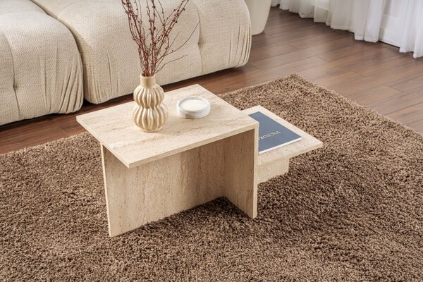 Hanah Home Travertine Harmony Dohányzóasztal - Travertine