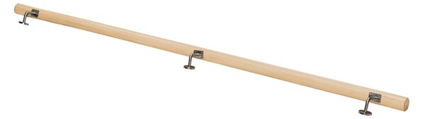 KONDELA Fogantyú/korlát, tömör fa, természetes, 200 cm, MANEL TYP 2