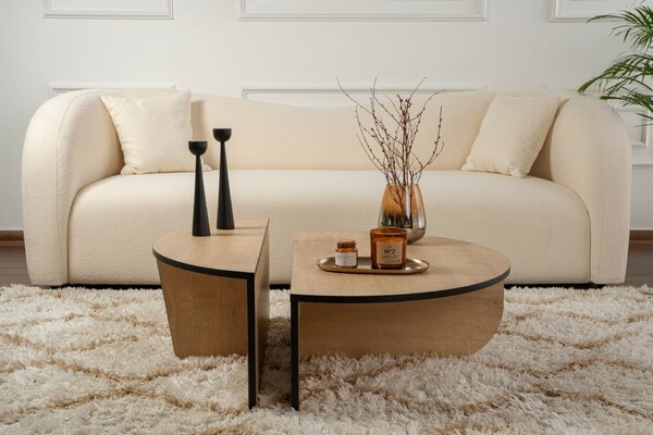Hanah Home Dohányzóasztal Honey Oak Black Orion - Méz tölgy, Fekete