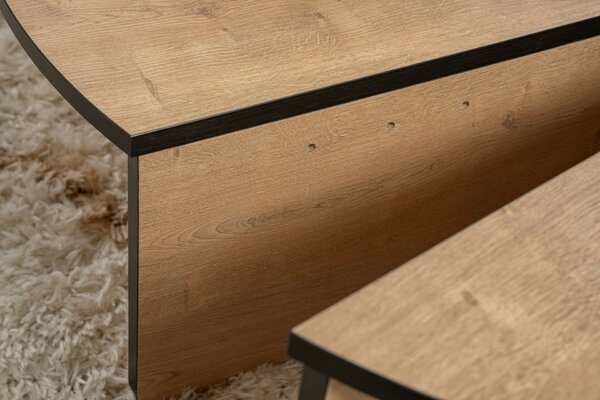 Hanah Home Dohányzóasztal Honey Oak Black Orion - Méz tölgy, Fekete