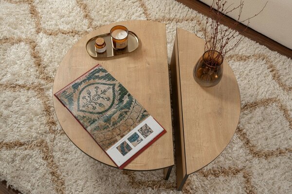 Hanah Home Dohányzóasztal Honey Oak Black Orion - Méz tölgy, Fekete