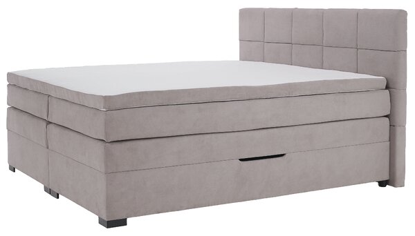 KONDELA Boxspring ágy, 180x200, szürkésbarna Taupe, APRIL