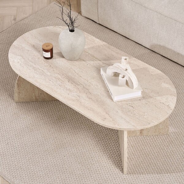 Hanah Home Coffee Table Travertine Melina - Travertine
