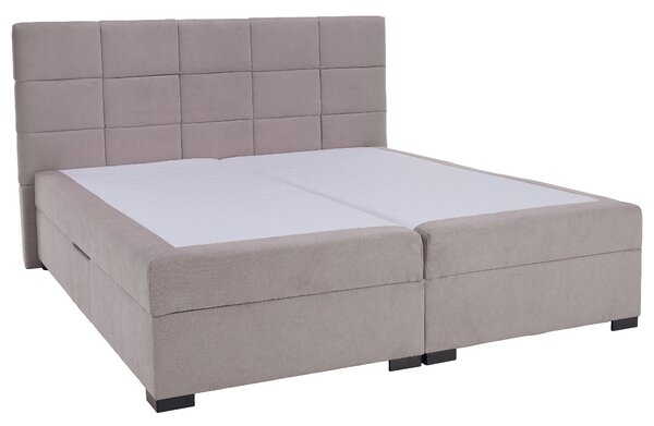 KONDELA Boxspring ágy, 180x200, szürkésbarna Taupe, APRIL