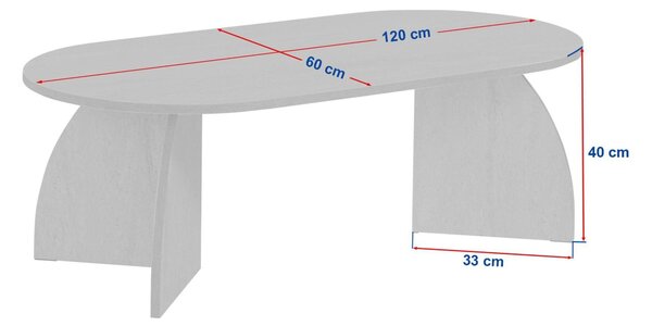 Hanah Home Coffee Table Travertine Melina - Travertine