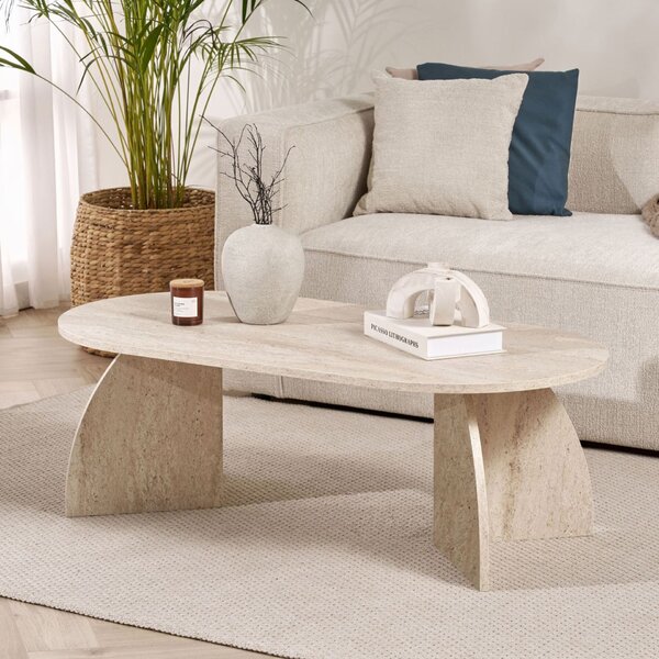 Hanah Home Coffee Table Travertine Melina - Travertine