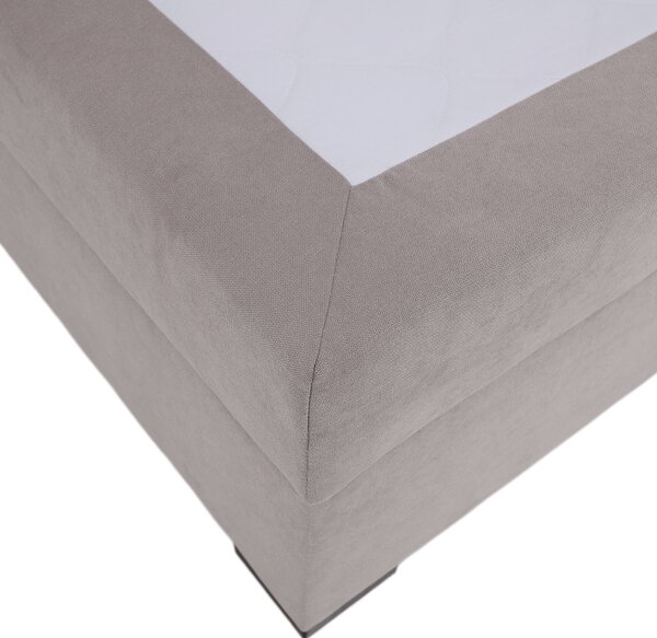 KONDELA Boxspring ágy, 180x200, szürkésbarna Taupe, APRIL