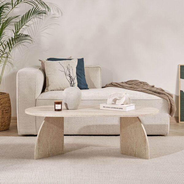 Hanah Home Coffee Table Travertine Melina - Travertine