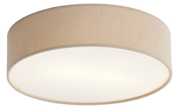 Modern mennyezeti lámpa taupe színben, bársonyernyővel, 38 cm, 2-lámpás - Luz