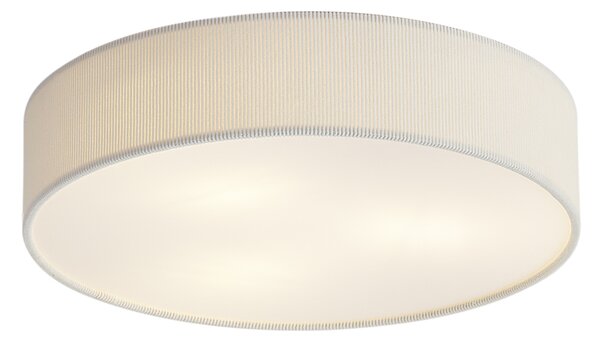 Modern mennyezeti lámpa fehér bársonyernyővel 46 cm 3-lámpás - Luz